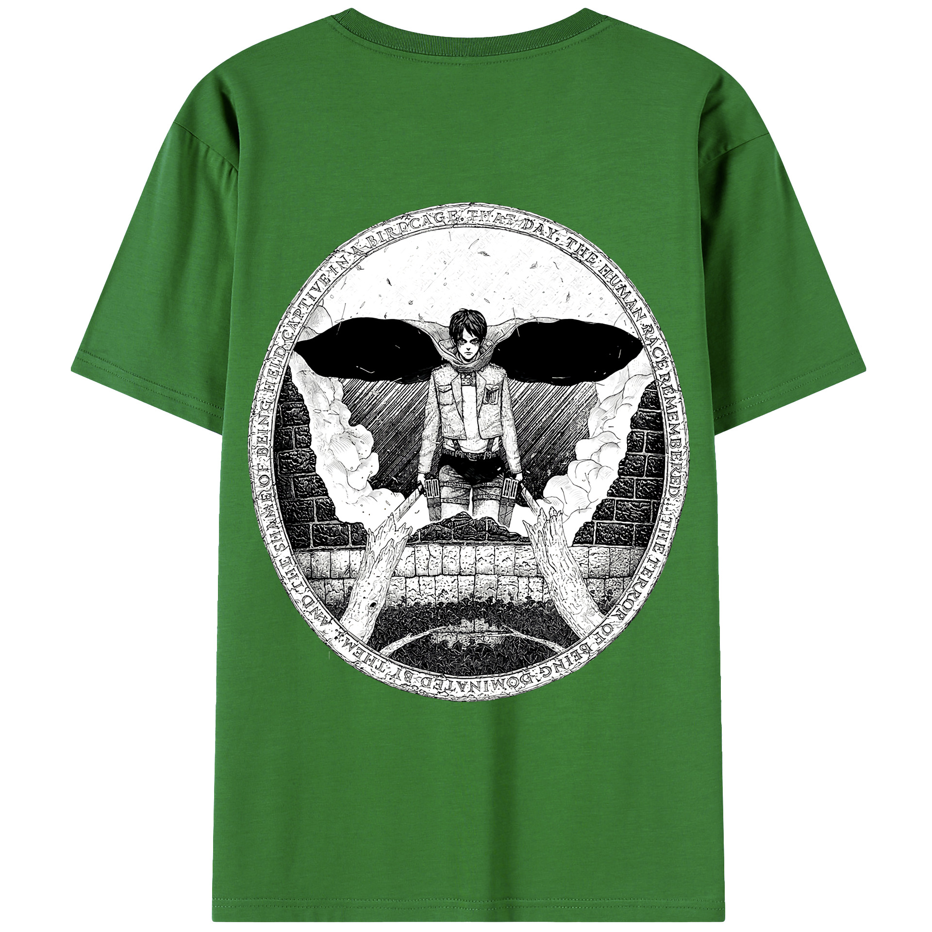 （画像用） 進撃の巨人 エレン･イェーガー Attack on Titan Eren Jäger レディース半袖Tシャツ(バックプリント)